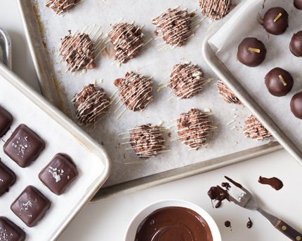Chocolats au whisky et caramel salé