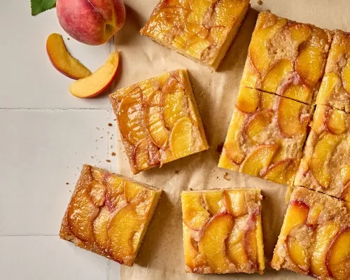 Carrés renversés aux pêches