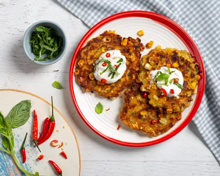 Croquettes au maïs et chili sucré